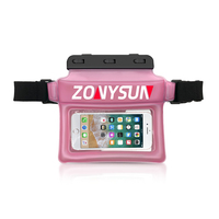 100% pochette de taille flottante résistante à l'eau LOGO personnalisé sac de téléphone portable sec sac banane étanche pour la plage de natation