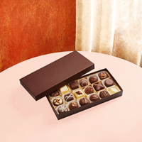 Boîte cadeau en carton rigide recyclable pour chocolat de Dubaï, Saint-Valentin, avec logo personnalisé, doublure en éponge de qualité alimentaire, emballage UV pour collations