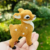 Usine en gros noël/nouvel an Art décor Miniature orignal et cerf Figurines vacances festives jouet forme animale cadeaux