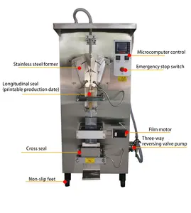 Fabriek Prijs Zakje Water Vullen Verpakkingsmachine Mineraalwater Pouch Verpakking Machine Bonen Melk Inpakmachine