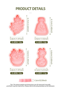 Moule à biscuits de la série Herbes et potions, magie 3D, dessin animé, bricolage, plastique, <span class=keywords><strong>emporte</strong></span>-pièces personnalisés - Product Image 6