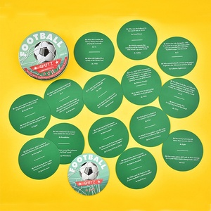 Jeu de cartes de <span class=keywords><strong>quiz</strong></span> familial sur le football JP159 personnalisé (papier 78 mm, vernis brillant, impression couleur CMYK) avec boîte en métal - Product Image 5