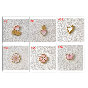 Thép không gỉ Flamingo quyến rũ dễ thương voi <span class=keywords><strong>Hello</strong></span> <span class=keywords><strong>Kitty</strong></span> túi quyến rũ Keychain màu hồng men bướm Bowknot quyến rũ Mặt dây chuyền - Product Image 4