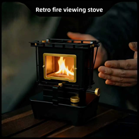Réchaud de camping portable en acier inoxydable pour lampes à pétrole spéciales 2,1 kg 175x23 cm – Gril de cuisson extérieur pour randonnée et feu de camp