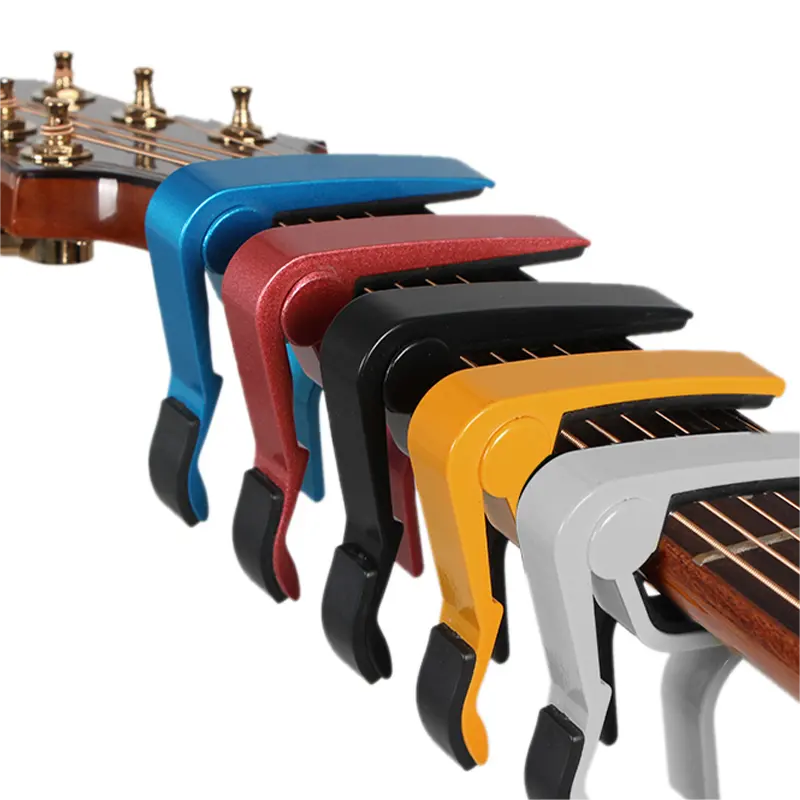 Großhandel Musikinstrument mehrfarbige Akustikgitarre Capo Tuner Clip Capo