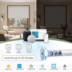 Tende <span class=keywords><strong>a</strong></span> Rullo Motorizzate Senza Foratura con Batteria Ricaricabile, Design Semplice Integrato, Oscuranti al 100%, Impermeabili, con <span class=keywords><strong>Motore</strong></span> per Finestre alla Francese - Product Image 3