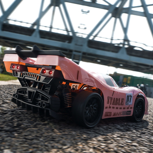 1/16 2.4G Tần số điện chải RC điều khiển từ xa xe màu hồng 4WD trên đường trôi xe 35 km/h vật liệu kim loại - Product Image 3