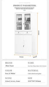 Bibliothèque en métal <span class=keywords><strong>de</strong></span> haute qualité avec portes verrouillables Étagères réglables pour chambre <span class=keywords><strong>à</strong></span> coucher <span class=keywords><strong>cuisine</strong></span> école-meuble <span class=keywords><strong>de</strong></span> rangement classeur - Product Image 4
