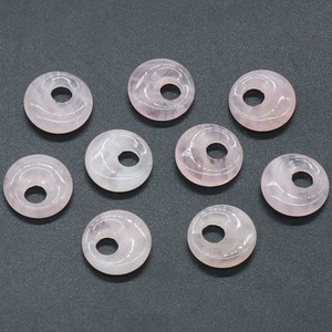 Charmes en forme de donut en <span class=keywords><strong>jade</strong></span> de cristal de guérison de 18 mm, pendentifs en <span class=keywords><strong>pierre</strong></span> en forme de pièce de monnaie <span class=keywords><strong>porte</strong></span>-<span class=keywords><strong>bonheur</strong></span> pour la fabrication de colliers et de bijoux - Product Image 3