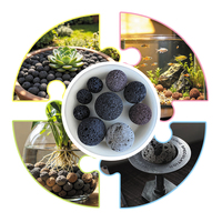 Ornements artisanaux très demandés, boules de pierre poreuses diffuseuses de parfum, boules de pierre volcanique recouvertes de plantes, noir, gris, rouge