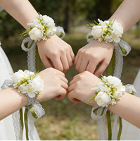 Voor grensoverschrijdende Europese Amerikaanse kunstmatige polsbloemen Bruiloft Zustergroep Armband Bloemstukken Buitenfoto