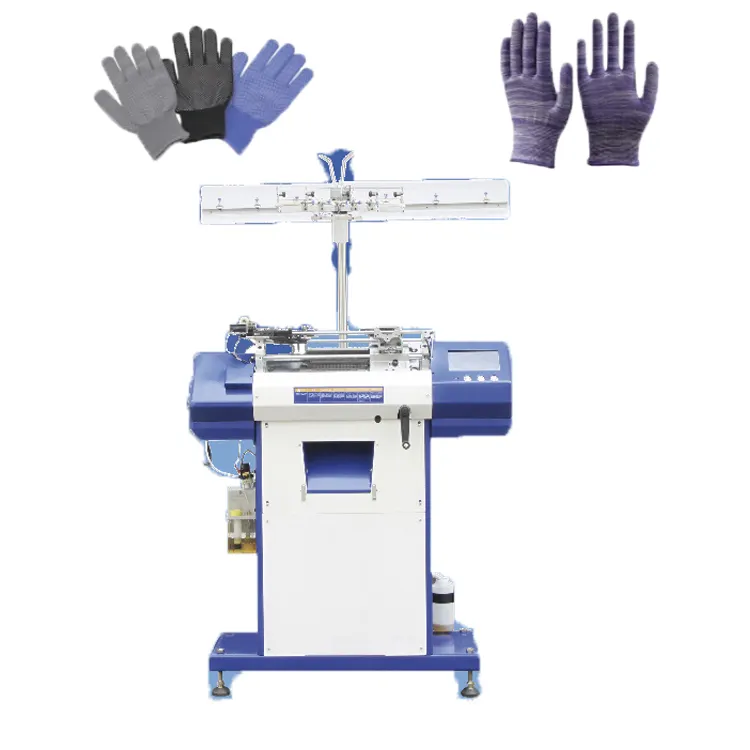 Automatic Plain Labor Protection Glove Knitting Machine for making gloves safety work gloves making machine