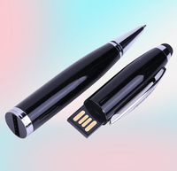 Flashdisk USB Bentuk Pulpen Promosi Berkualitas Tinggi dengan Logo Laser 32gb 64GB 128G USB Pen Drive Hadiah Bisnis Usb Pen Stick