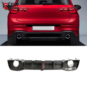 2021-2022 pour Volkswagen <span class=keywords><strong>Golf</strong></span> MK8 <span class=keywords><strong>GTI</strong></span> diffuseur arrière en Fiber de carbone ajustement parfait universel Auto corps pare-chocs haute qualité nouveau - Product Image 1