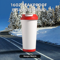 Tasse à café de voyage isolée sous vide en acier inoxydable portable de 16oz Infuseur à thé sans danger pour l'eau bouillante pour une consommation directe de 12 à 24 heures
