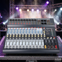 Console de mixage audio 16 canaux avec 8 effets numériques DSP, Bluetooth, USB, en métal, pour karaoké et spectacles sur scène