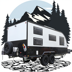 2025 Ecocampor usine directement fournir 19ft moderne en fibre de verre <span class=keywords><strong>caravane</strong></span> Offre Spéciale indépendant camping-car remorque dormir 5 - Product Image 2