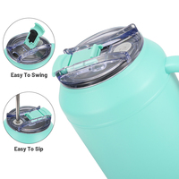 Bouilloire isotherme Olerd Outdoor 1500 ml en acier inoxydable écologique avec poignées et paille, idéale pour les voyages