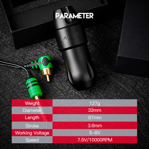 Machine à tatouer rotative <span class=keywords><strong>Mast</strong></span> <span class=keywords><strong>Tour</strong></span> <span class=keywords><strong>Pro</strong></span>, moteur allemand, course 3,6 mm - Product Image 4