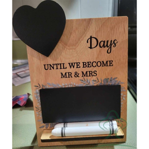 <span class=keywords><strong>Calendrier</strong></span> <span class=keywords><strong>de</strong></span> compte à rebours <span class=keywords><strong>de</strong></span> mariage en bois, style tableau noir, amusant, cool et unique, pour la décoration <span class=keywords><strong>de</strong></span> la fête <span class=keywords><strong>de</strong></span> fiançailles et comme cadeau pour les couples - Product Image 4