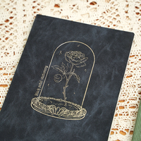 Carnet fin personnalisé avec logo sur mesure, couverture estampée or rose entièrement personnalisable, papeterie esthétique, cadeau