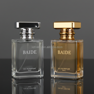 Wholesale Custom Luxury Square Glass Design Perfume <b>Spray</b> <b>Bottle</b> 30ml 50ml 100ml <b>Empty</b> Clear Crimp Perfume <b>Bottle</b> - Product Image 1