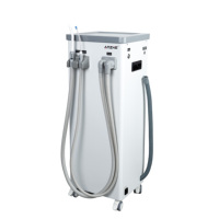 Sistema de Succión Dental Portátil Doble con Drenaje Automático, Filtro de Separación de Agua y Aire, Sistema de Vacío Dental Móvil para Clínicas Dentales
