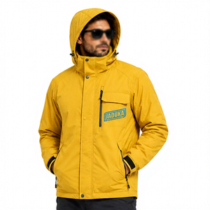 Vêtements chauds à capuche imperméables avec fermeture éclair pour la pêche, veste coupe-vent personnalisée avec logo, veste imperméable Gor Tex, taille plus - Product Image 1