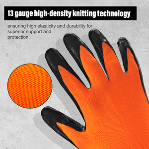 Maniche da braccio in poliestere antiabrasione da 13 Gauge con polsino resistente al taglio e impugnatura liscia in Nitrile - Product Image 2