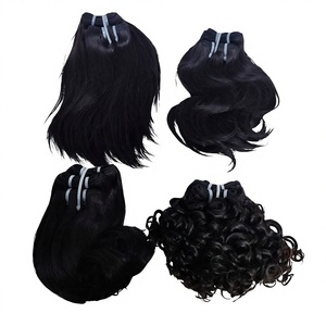 Letsfly 9A ผมต่อแบบเส้นผมมนุษย์ 42 กรัม ผมแท้แบบ Remy สีธรรมชาติ เนื้อผมนุ่มสลวย/หยักศก/หยิกฟู ผมเวอร์จิ้นแบบ Single Drawn - Product Image 2