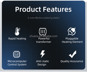 Chuera Hot Bán OEM 936d 110V 220V 70 Wát hiển thị kỹ thuật số liên tục có thể điều chỉnh nhiệt độ Hàn trạm - Product Image 4