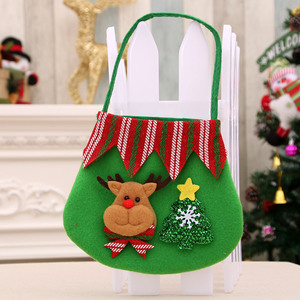 Artículos navideños, bolsa de peluche con forma de manzana, bolsa de regalo de Papá Noel, bolsa de regalo pequeña para niños, decoraciones - Product Image 3