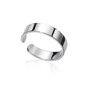 <span class=keywords><strong>Zhongwen</strong></span> เครื่องประดับแฟชั่น316L แหวนเงินสแตนเลสสตีลปรับได้แหวนข้อมือกันน้ำสำหรับชายและหญิง - Product Image 1