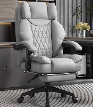 Gris oscuro-Tela técnica impermeable+Soporte lumbar+Reposapiés