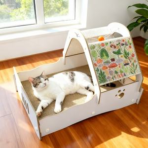 Premium Umweltfreundliches Recycelbares Wellpappe-Kratzbett für Katzen - Product Image 1