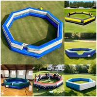 Structure gonflable Octogonale pour aire de jeux Gaga Ball, idéale pour les enfants, les événements extérieurs, les camps scolaires, les anniversaires et la location.