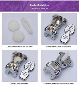 Perfume para Ventilación de Coche con Oso de Peluche y Corona con Diamantes, Fragancia para Ventilación de Aire, Adorno Creativo de Oso de Peluche - Product Image 6