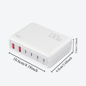 <span class=keywords><strong>Station</strong></span> <span class=keywords><strong>de</strong></span> <span class=keywords><strong>charge</strong></span> USB C 6 ports 130W pour plusieurs appareils, chargeur <span class=keywords><strong>de</strong></span> bureau <span class=keywords><strong>multi</strong></span>-téléphones pour iPhone, montre connectée, compatible PD 3.0 - Product Image 4