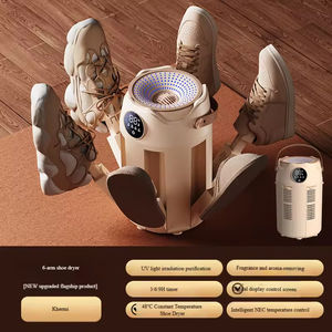 Séchoir à chaussures électrique intelligent pliable à 6 bras en plastique avec déshumidificateur et désodorisant pour usage familial - Product Image 3