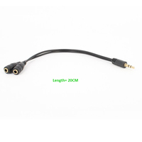 Câble répartiteur casque Lingable 3.5mm mâle vers double prise audio femelle 1 à 2 extension AUX Cabo Y adaptateur cordon ligne