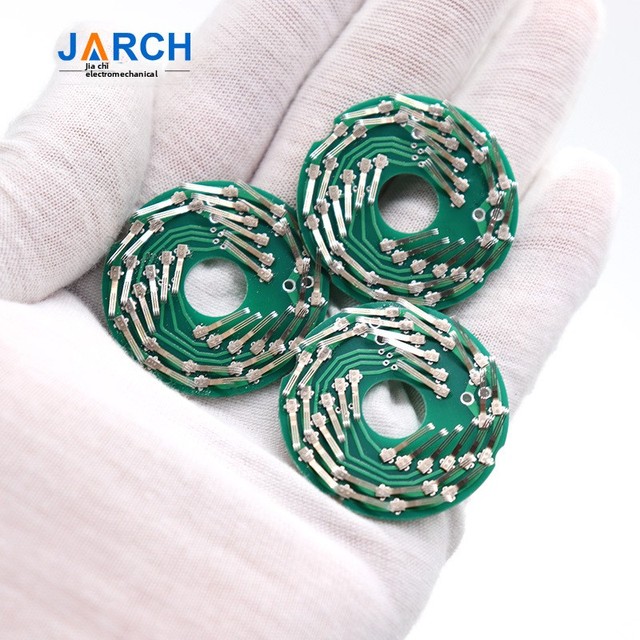 PCB Ultra-thin Disc-type Slip Ring 5mm Thickness Conductive Ring for Mechanical Turntables Model JSR-PS025