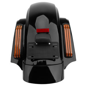 Système de garde-boue arrière <span class=keywords><strong>CVO</strong></span> LED noir pour Harley Touring Street Glide Electra Glide <span class=keywords><strong>Road</strong></span> <span class=keywords><strong>King</strong></span> FLTRX <span class=keywords><strong>2014</strong></span> later - Product Image 1