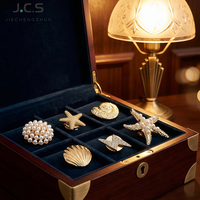Boutons de col combinés en alliage de zinc écologiques de la série Ocean, motif étoile plaqué, nouveauté pour accessoires de chemises de qualité supérieure