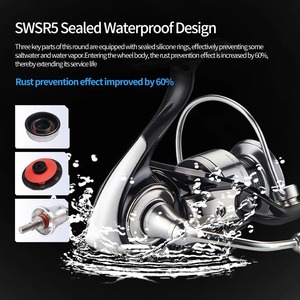 Moulinet de pêche à lancer KEKAXI 2000-7000 pour eau salée et eau douce, moulinet à ligne pour carpes, moulinet de pêche en mer - Product Image 3