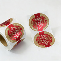 Étiquettes alimentaires personnalisées brillantes, imperméables, résistantes à l'huile et aux UV pour l'emballage des produits chocolatés avec étiquette privée et logo