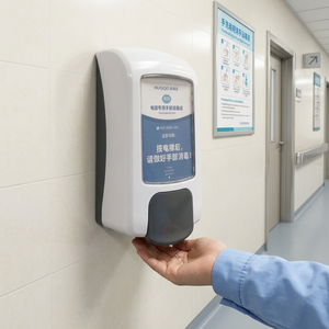 Dispensador de Jabón Manual para Montar en la Pared, de ABS Resistente, Personalizado, Comercial, para Desinfectante de Manos, 450 ml - Product Image 1