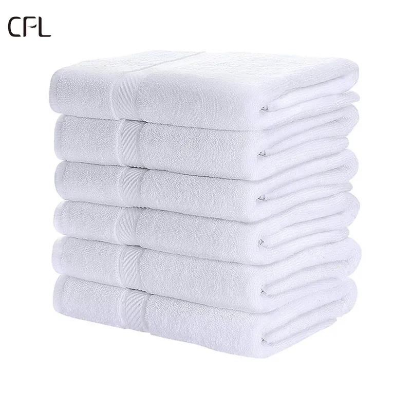 तौलिया होटल उच्च गुणवत्ता निर्माता तौलिया सेट सफेद कपास तौलिए कपास होटल के लिए