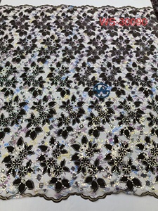 Adoptez l'élégance africaine : Tissu en dentelle à perles et paillettes pour garnitures de robes de mariée WS-30090 - Product Image 3