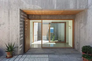 Ubin dinding beton serbuk kayu kekuatan tinggi tahan air papan pelapis dinding beton eksterior Interior untuk vila Hotel Resorts