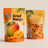 Sachets en plastique personnalisés avec logo pour snacks, mangues séchées, fruits secs, emballages alimentaires secs – Vente en gros